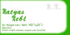 matyas nebl business card